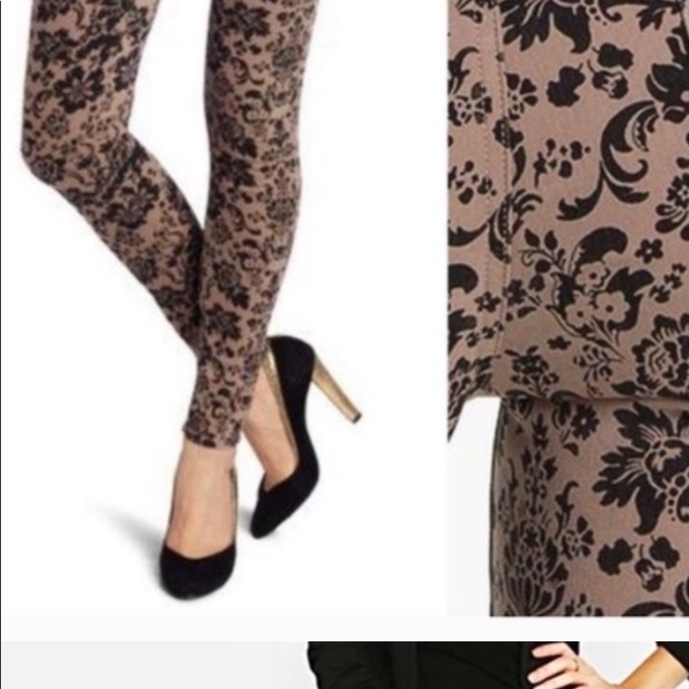 Paige Verdugo Skinny Jeans Floral Chai Tapestry 32